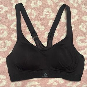 Adidas women’s black sports bra with mesh detailing